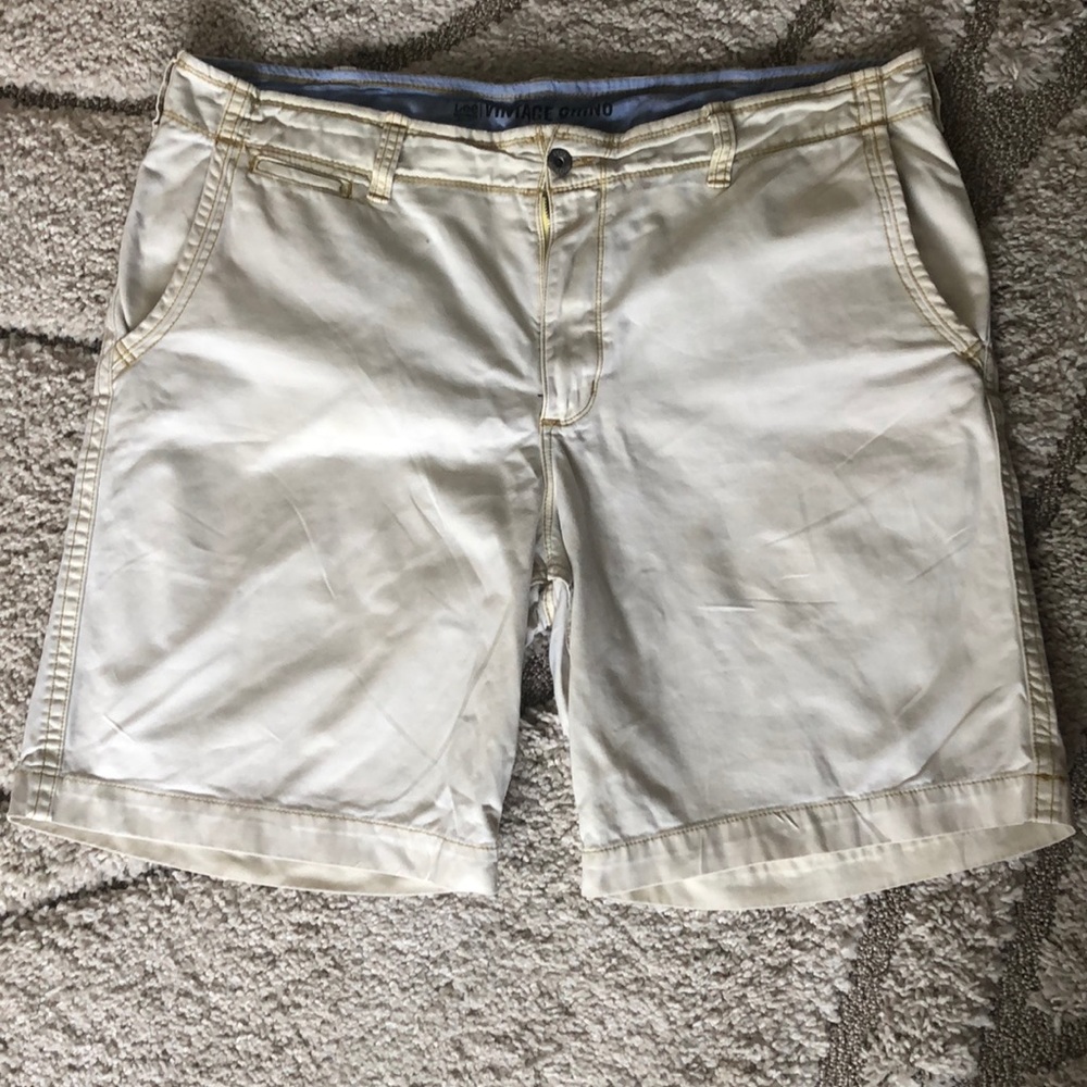 Pale Yellow Chino Shorts